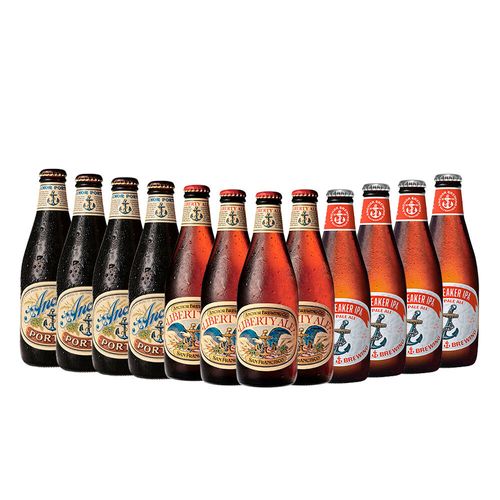 Pack 12 Cervezas Variedades Anchor Botella 355cc - Casa de la Cerveza