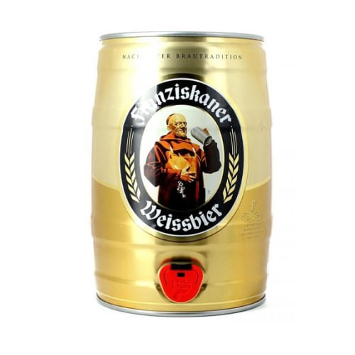 Cerveza Franziskaner Weizen Hell Mini Barril 5L - Casa de la Cerveza