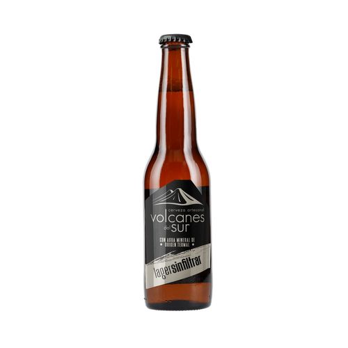 Cerveza Volcanes del Sur Lager Sin Filtrar Botella 350ml - Casa de la Cerveza