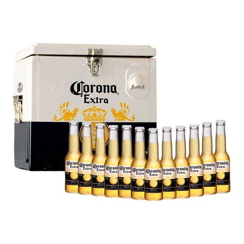 Pack Cooler + 12 Cervezas Coronita Extra Botella 207ml - Casa de la Cerveza