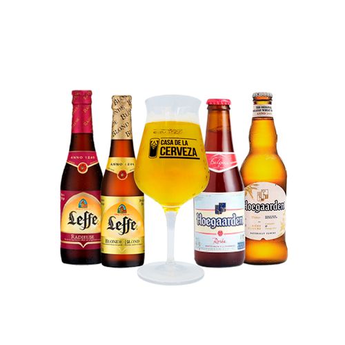 Pack Regalo Cervezas Belgas + Copa - Casa de la Cerveza